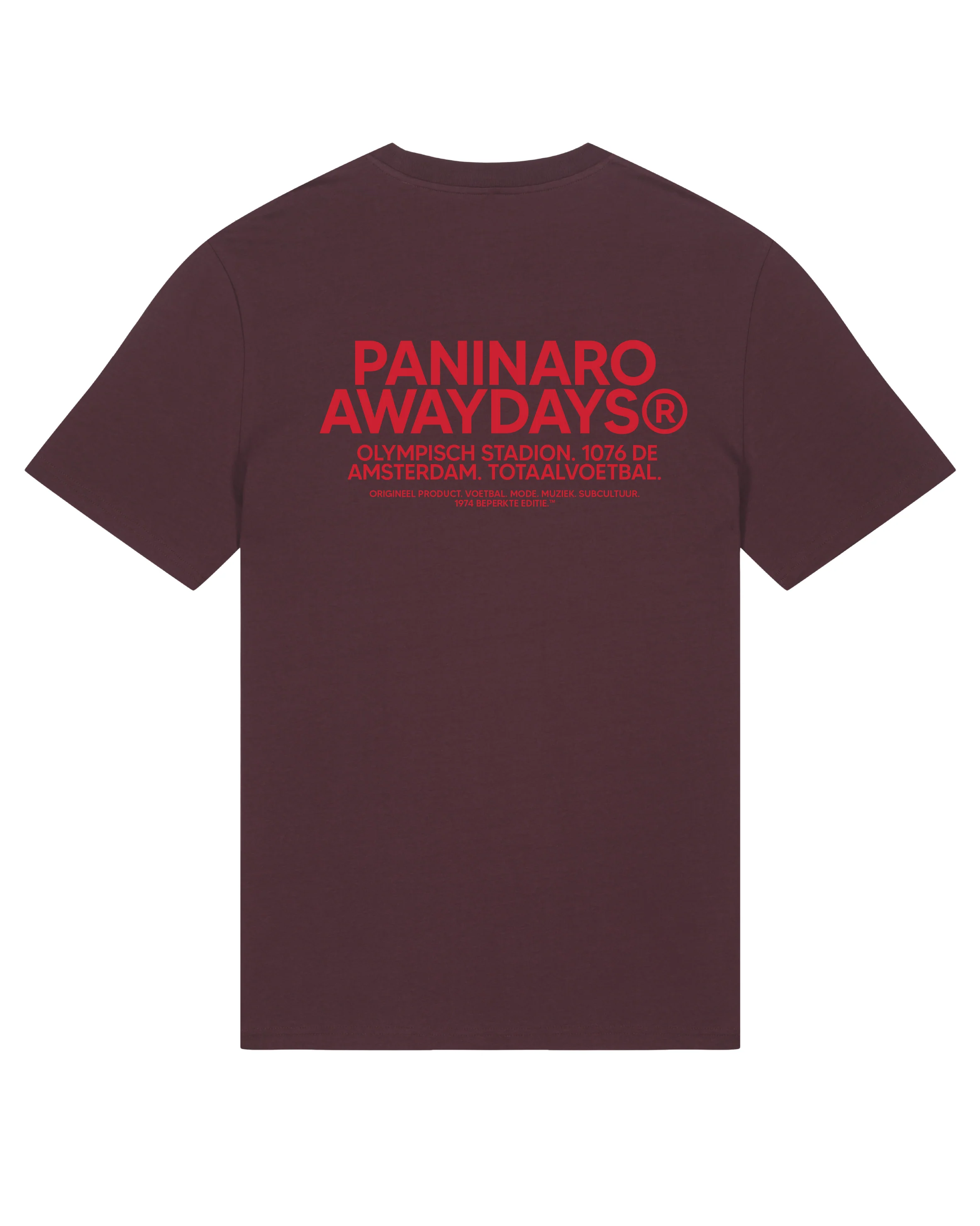 AWAY DAYS - TOTAL FOOTBALL - RED BROWN TSHIRT - Image 2