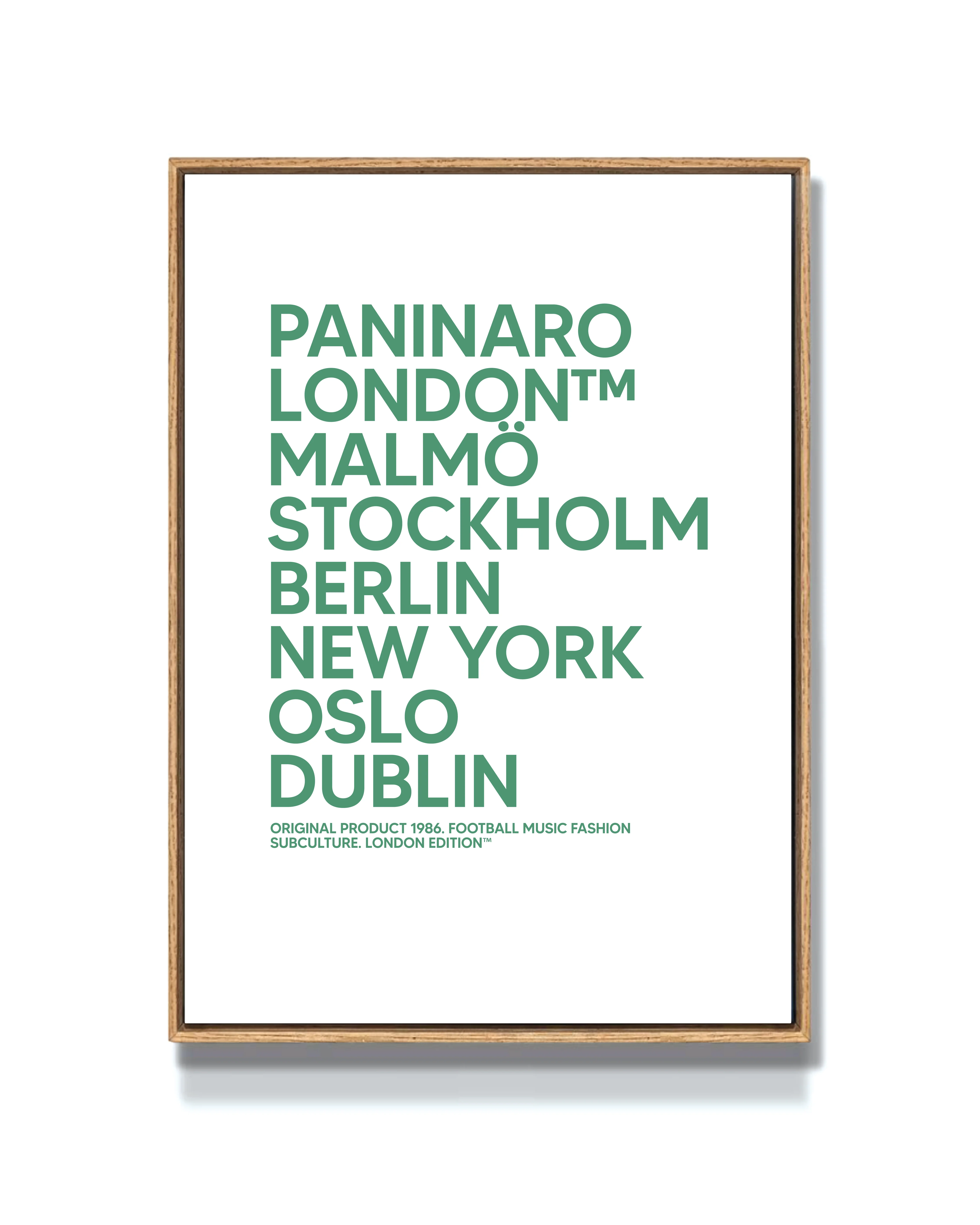 CITY SERIES -GREEN WHITE PRINT