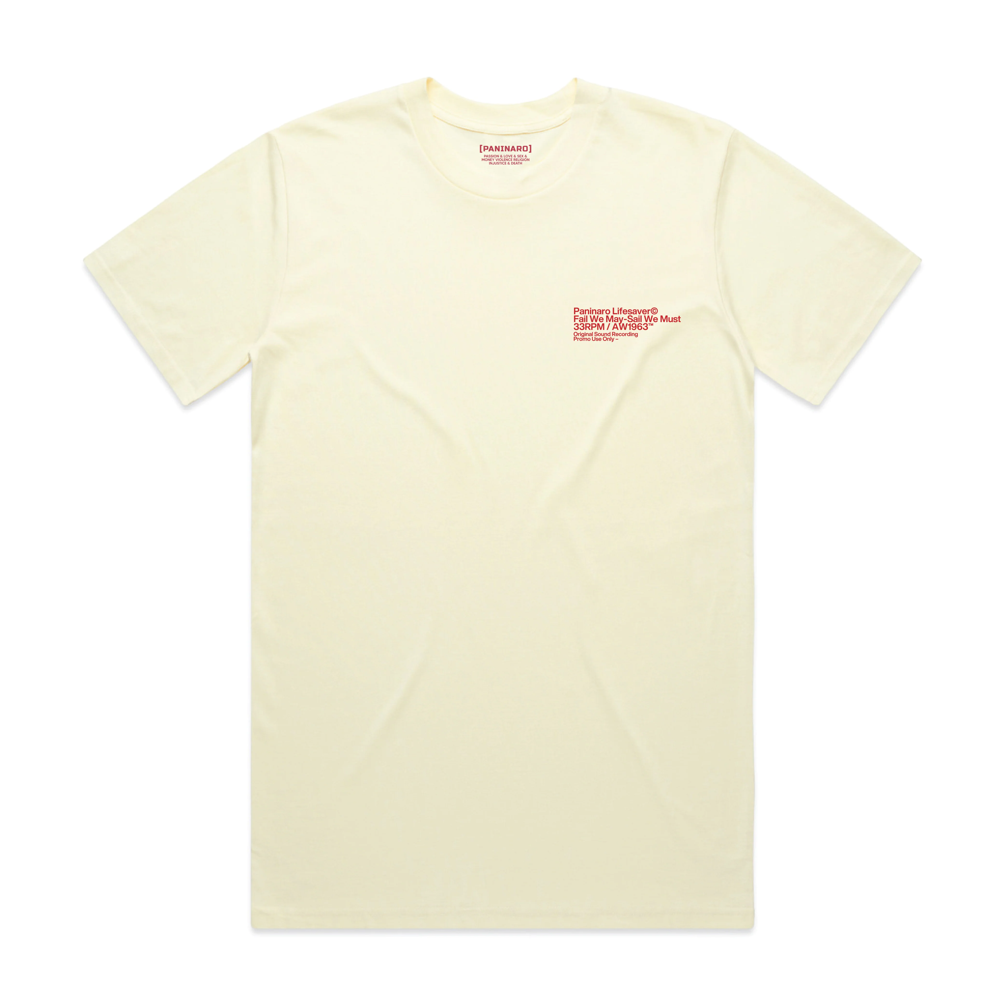 FAIL WE MAY SAIL WE MUST - BUTTER - RED PRINT
