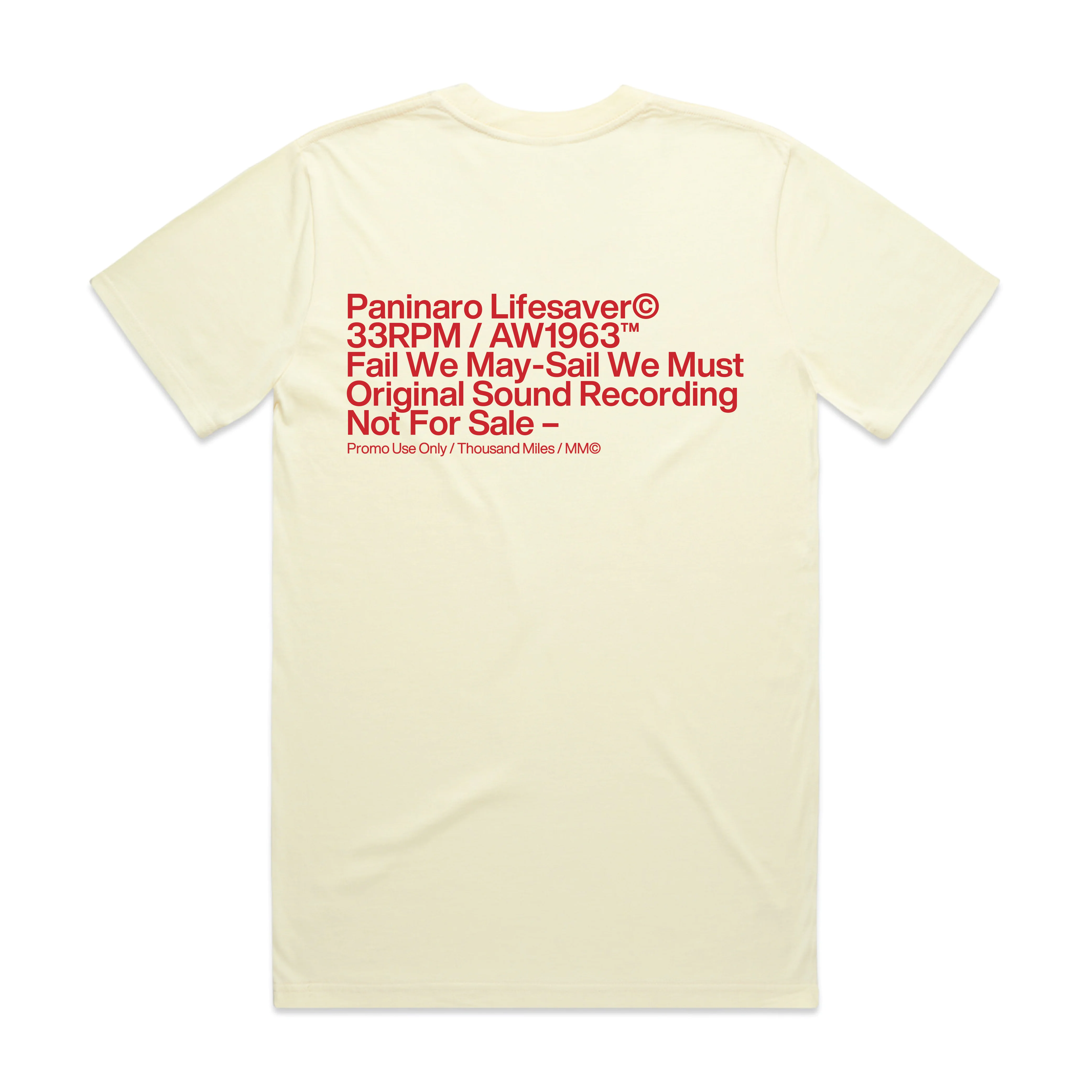 FAIL WE MAY SAIL WE MUST - BUTTER - RED PRINT - Image 2