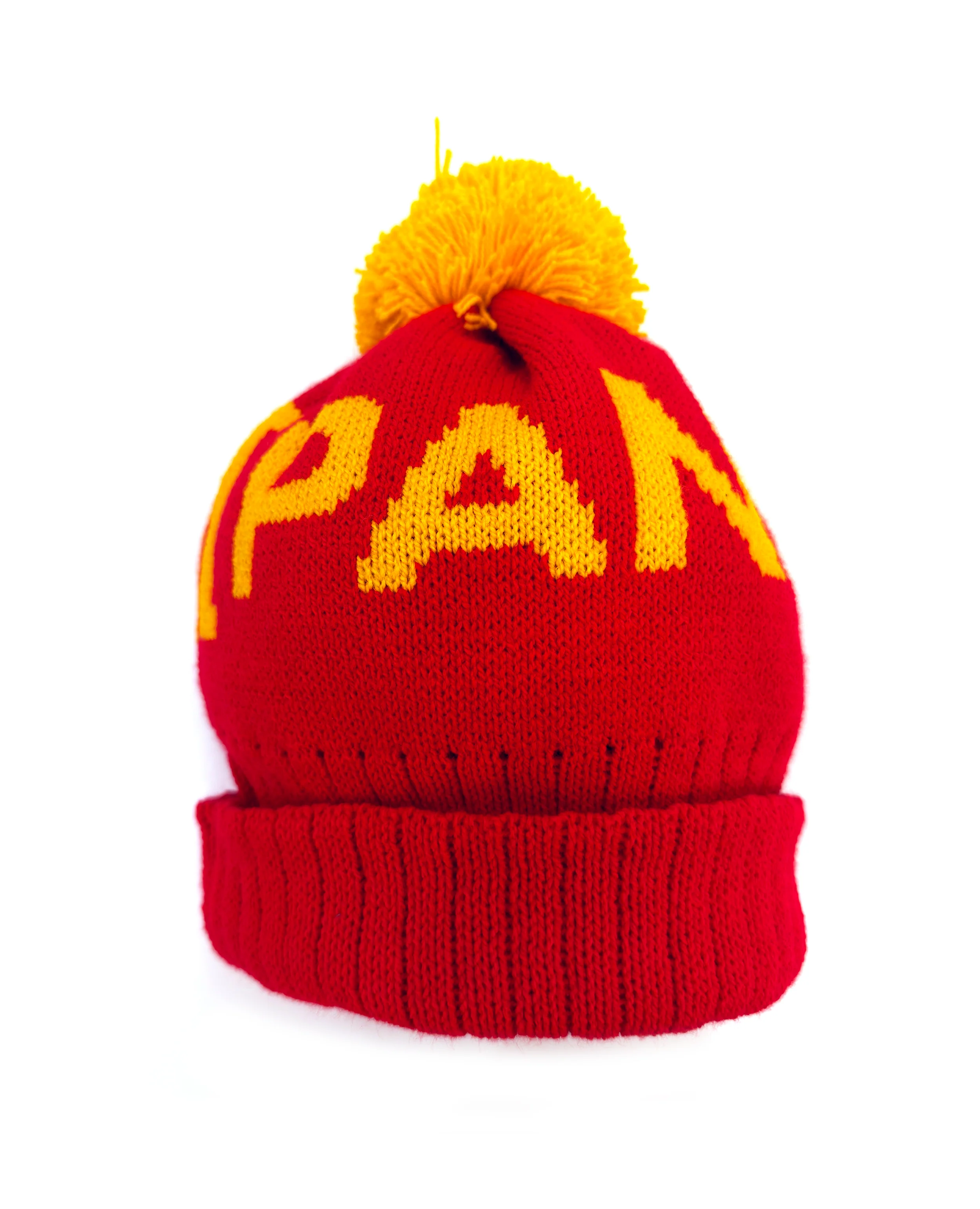 PANINARO BOBBLE HAT - RED / YELLOW